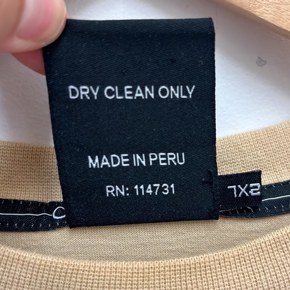 Vintage‎ Cezer Men's 2XL Beige Long Sleeve Crewneck Streetwear Top - Picture 6 of 8